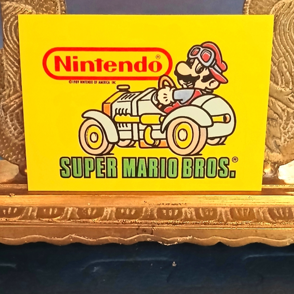 Nintendo Super Mario Bros. Sticker Trading Card Retro 1989 MINT collector Gaming
